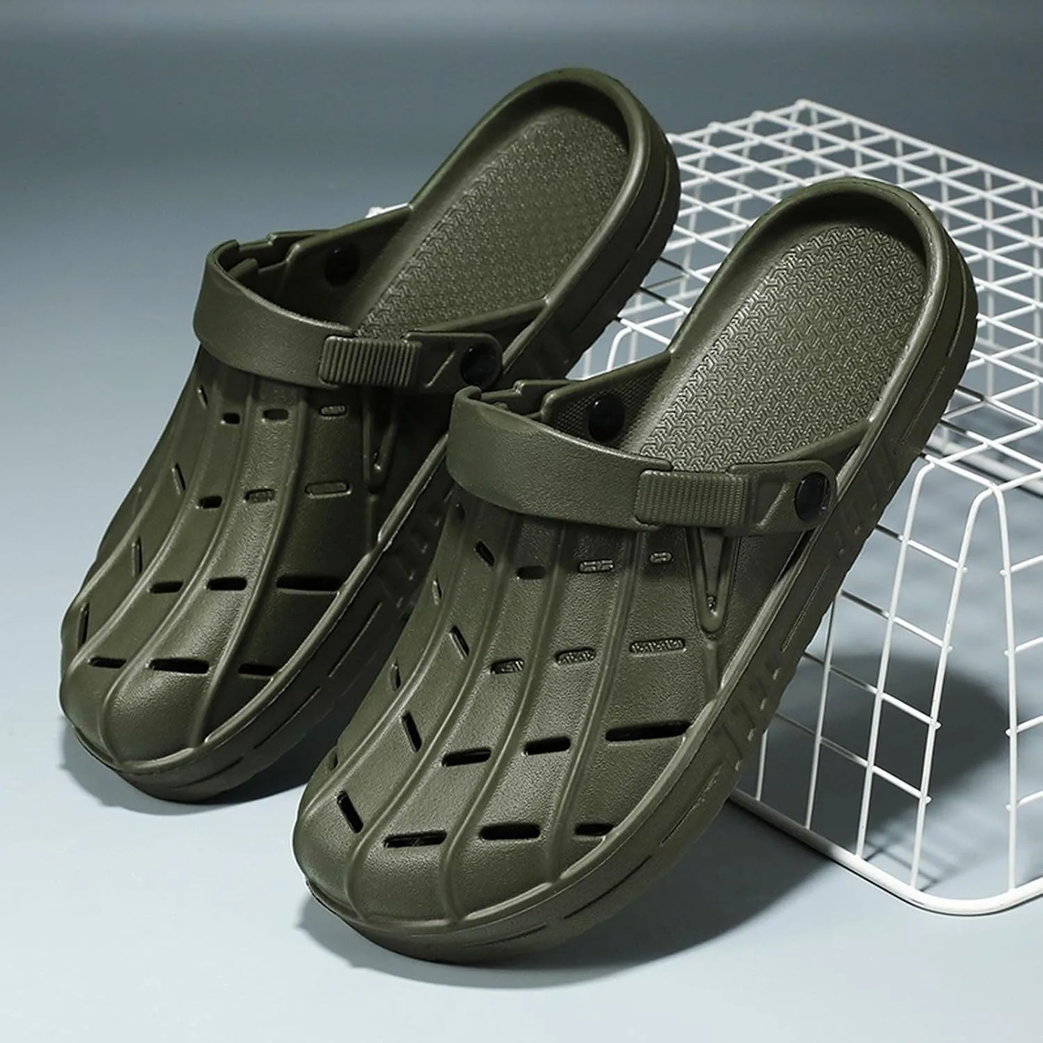 YUKTOPA Men's Large Size Garden Clogs Shoes Lightweight Breathable Slide Sandals Non Slip Shower Slipper Water Shoes Summer Outdoor Walking Shoes