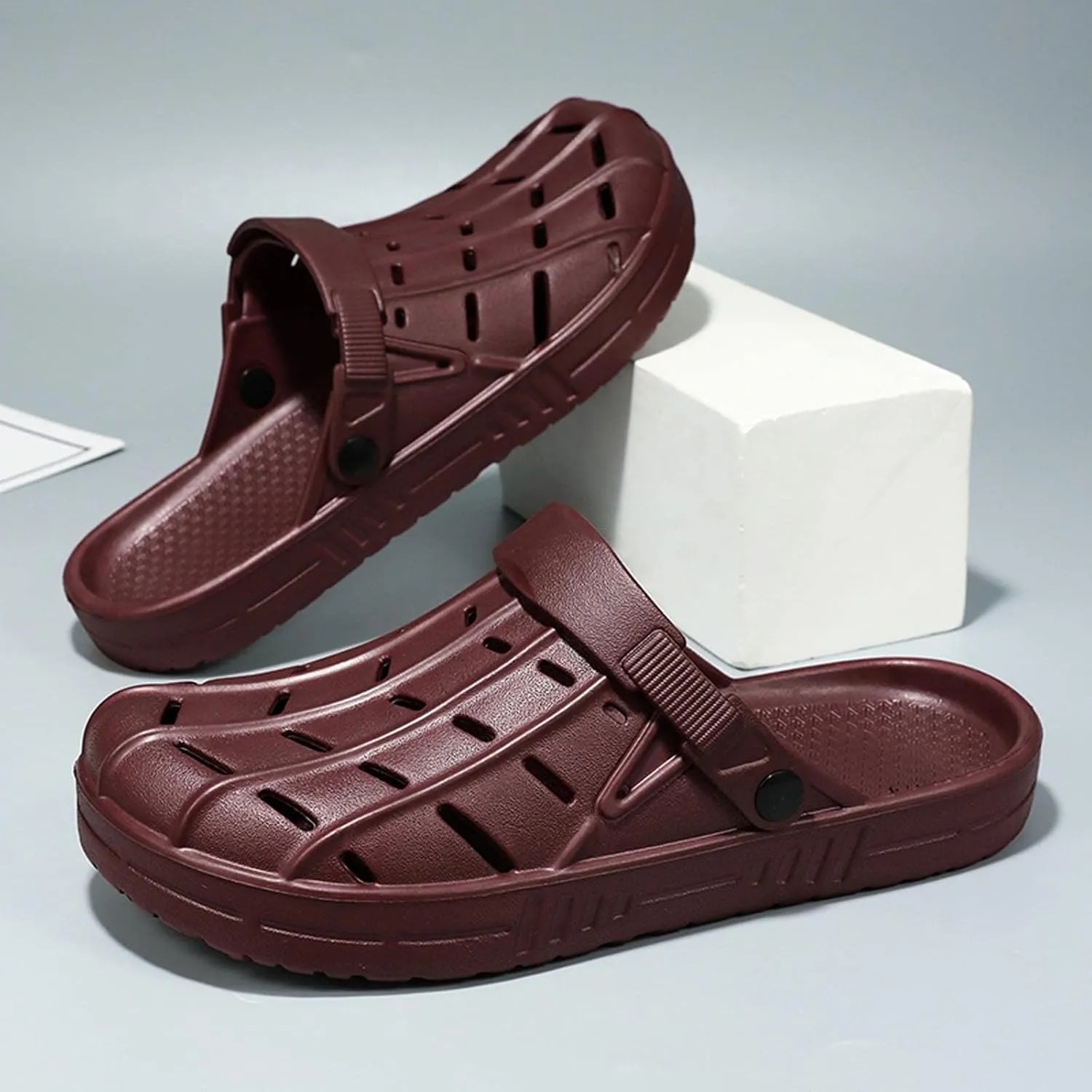 YUKTOPA Men's Large Size Garden Clogs Shoes Lightweight Breathable Slide Sandals Non Slip Shower Slipper Water Shoes Summer Outdoor Walking Shoes